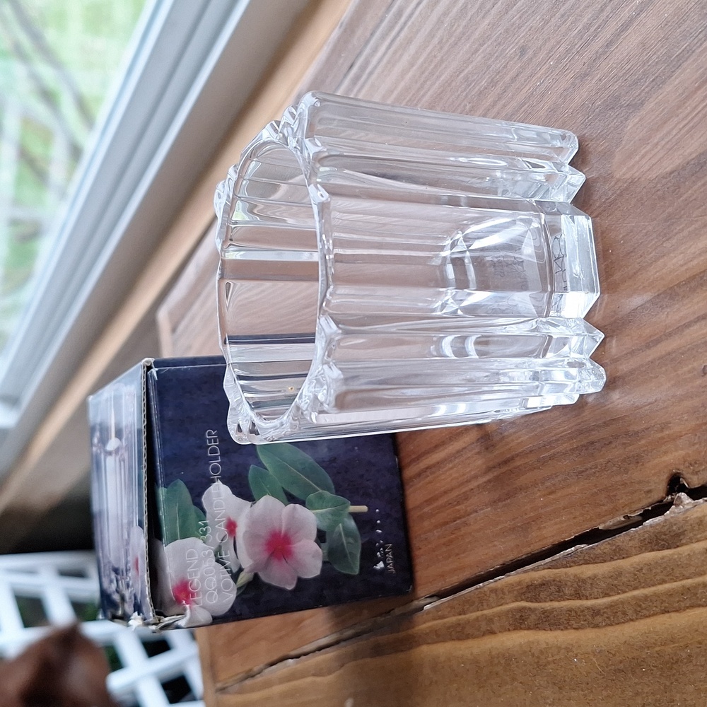 NWT Vintage Studio Nova Crystal Legend Votive Candleholder Made in Japan